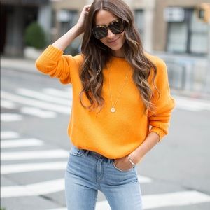 Treasure & Bond x Something Navy Orange Sweater